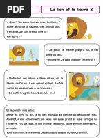 Tapuscrit Cp Lion Et Lievre Pdf