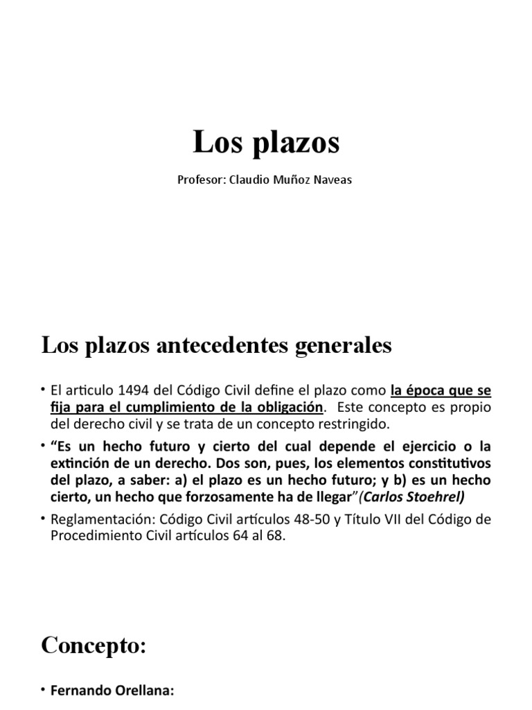 Clasificación y cómputo de plazos judiciales | PDF | Ley procesal ...
