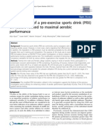 The Influence of A Pre-Exercise Sports Drink (PRX) On Factors Related To Maximal Aerobic Performance