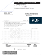 Vcla Score Report