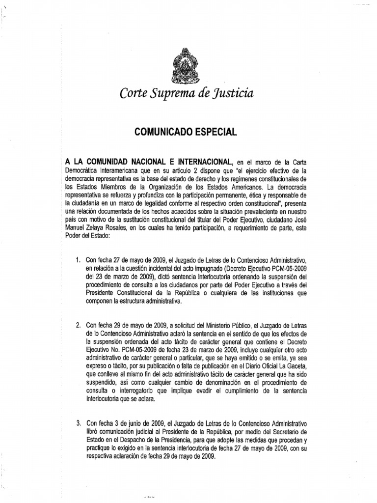ExpedienteJudicial Honduras | PDF | Sentencia (ley) | Honduras
