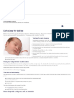 Safe Sleep For Babies - Pregnancy Birth and Baby