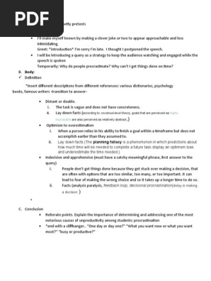Speech Outline