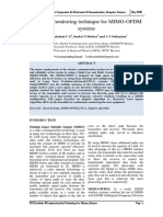 Adaptive Monitoring Technique For MIMO-OFDM Systems: Shreelakshmi C S, Sanket N Shettar and A.V.Srikantan