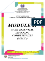 Most Essential Learning Competencies (Melcs) : Study Notebook
