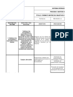 Matriz objetivos sistema gestión