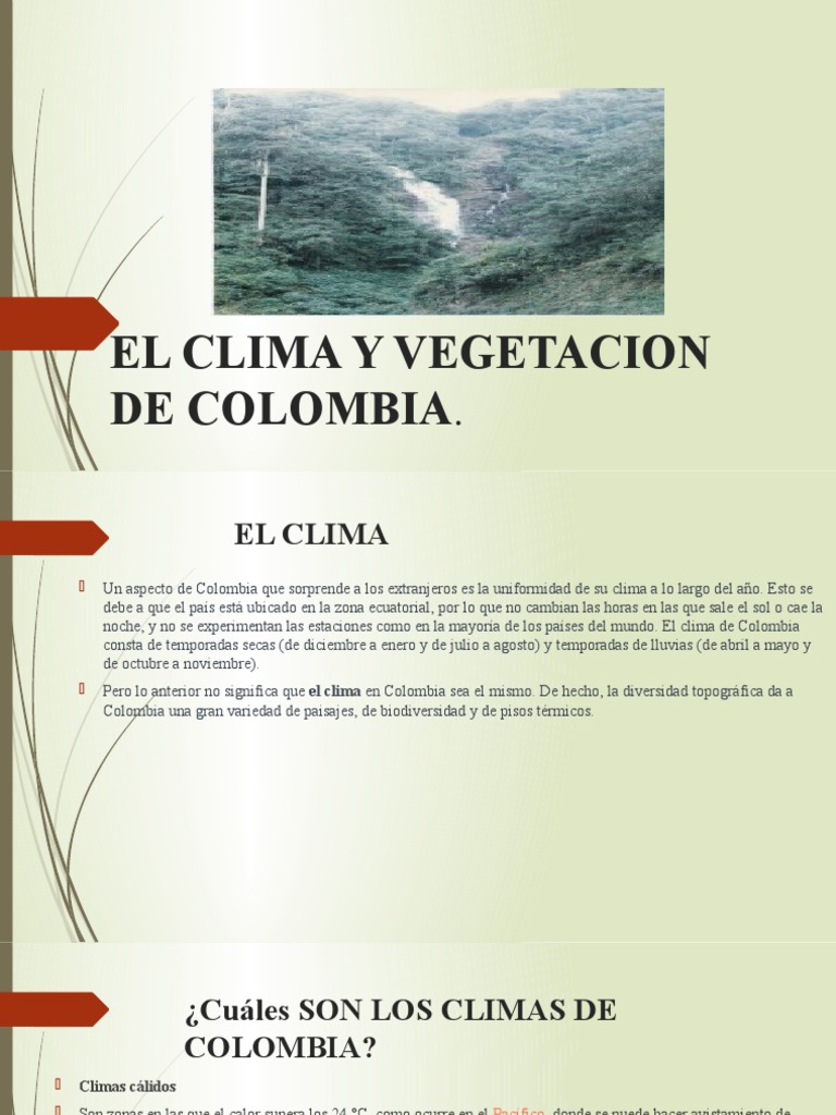 El Clima y Vegetacion de Colombia 7 | PDF