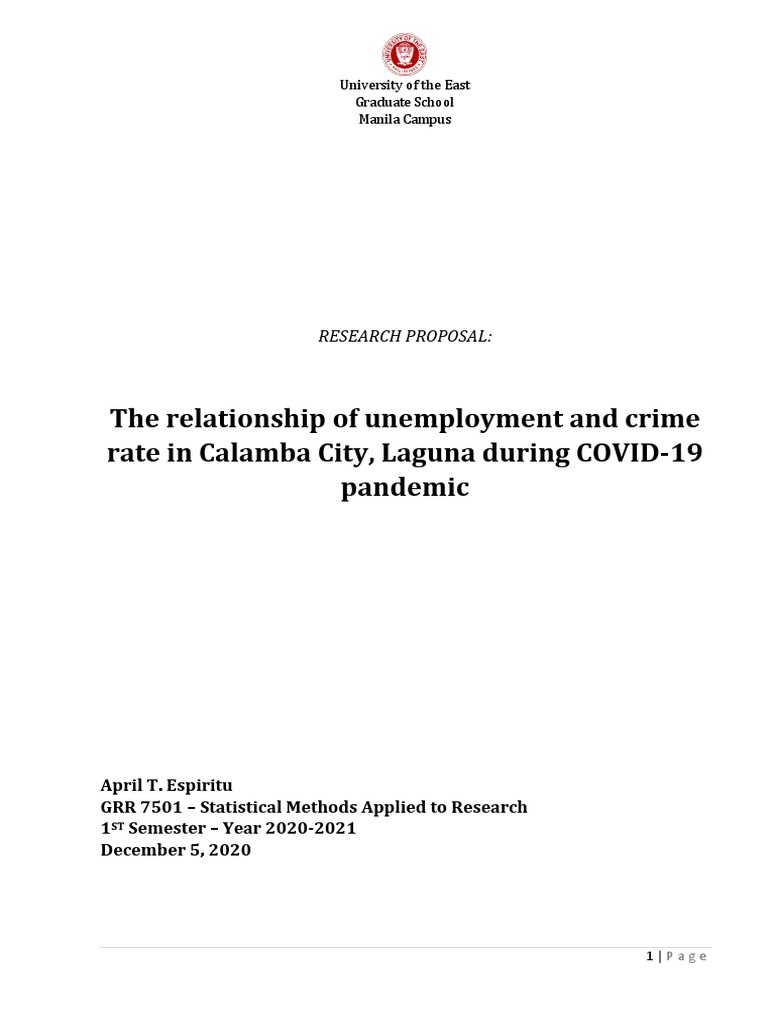 Unemployment and Crime in Calamba City | PDF | Quantitative Research ...