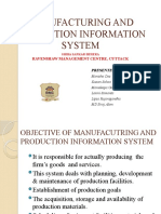 Manufacturing and Production Information System