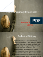 Technical Writing Responsible