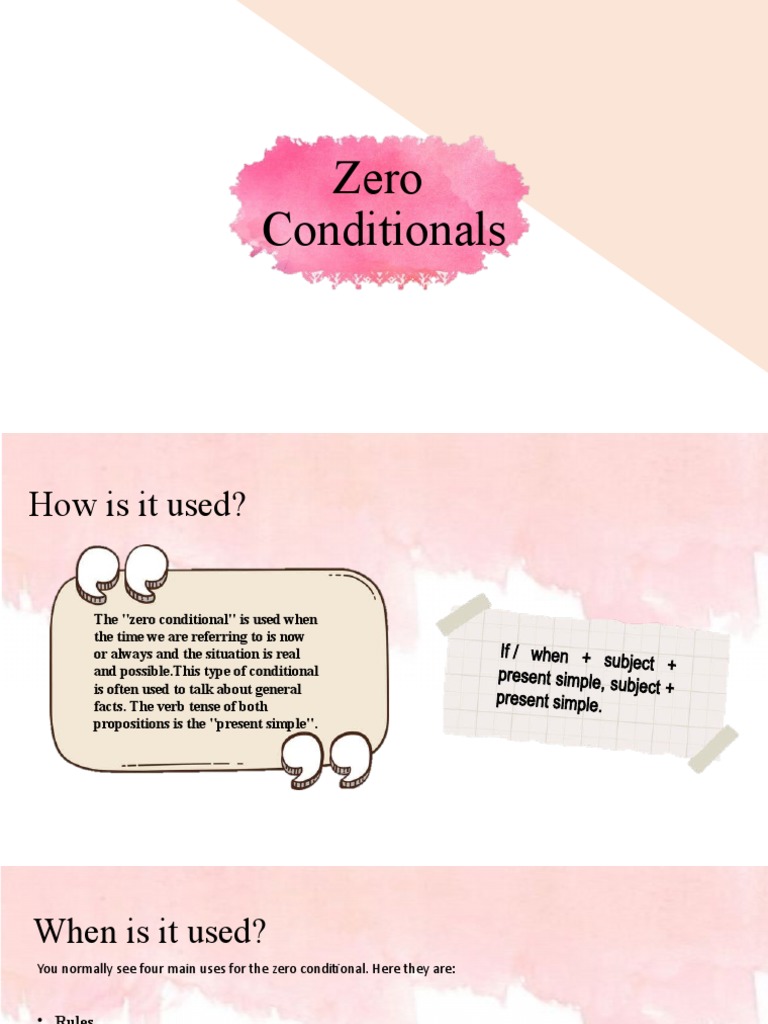 Zero Conditionals | PDF
