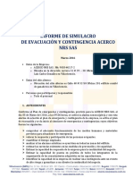 Informe Simulacro de Evacuacion y Contingencia