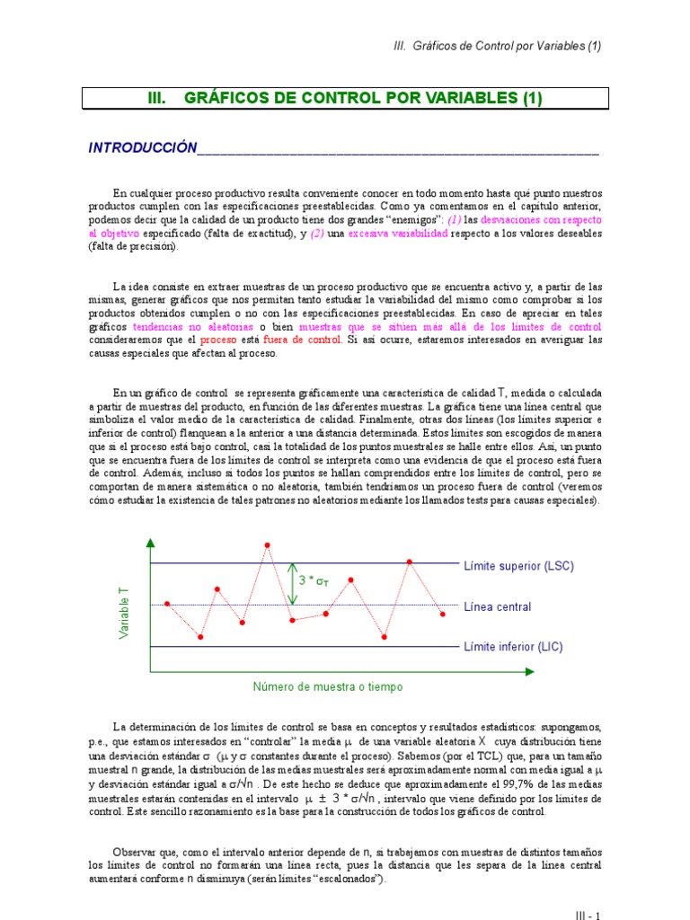 Gráficos de Control Por Variables | PDF | Muestreo (Estadísticas ...