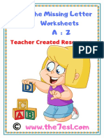 The Missing Letter Worksheets PDF