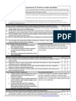 Self-Assessment of Teacher Leader Qualities