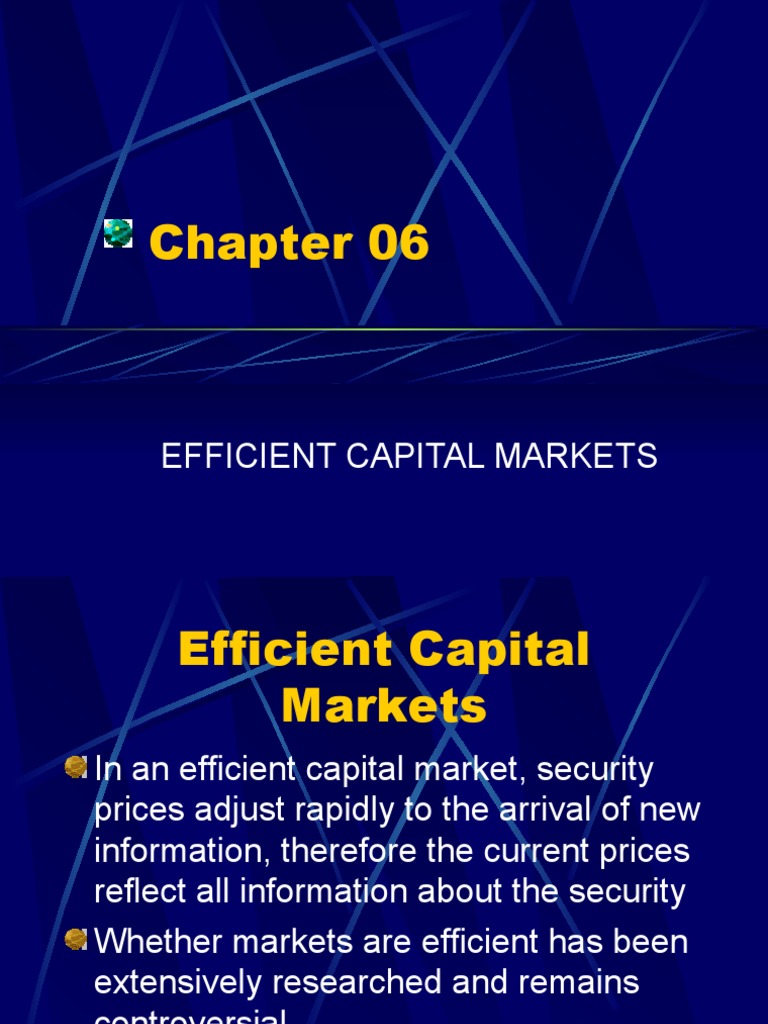 Chapter 6 (Efficient Capital Market) | PDF | Efficient Market ...