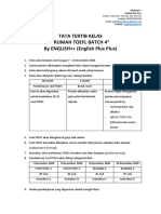 Rumah TOEFL Batch 4 (Tata Tertib Kelas)