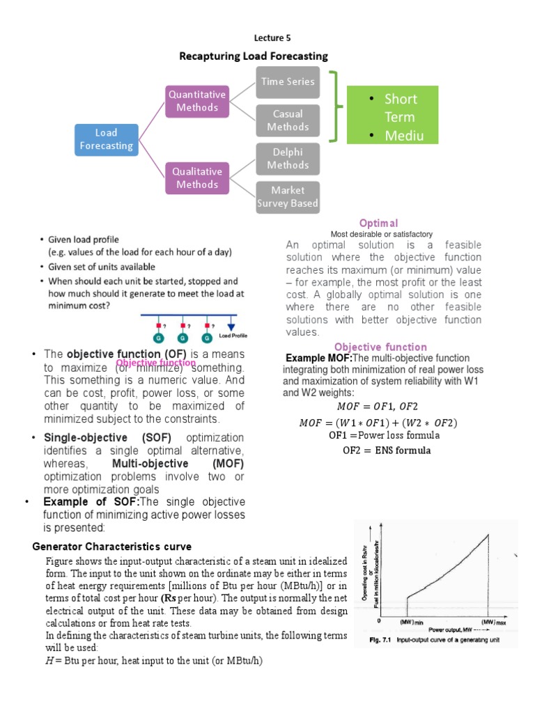 Load Forecasting and Unit Commitment Methods | PDF | Mathematical ...