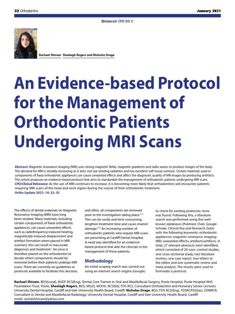 Orth Update 2021 14 32-35 | PDF | Orthodontics | Magnetic Resonance Imaging