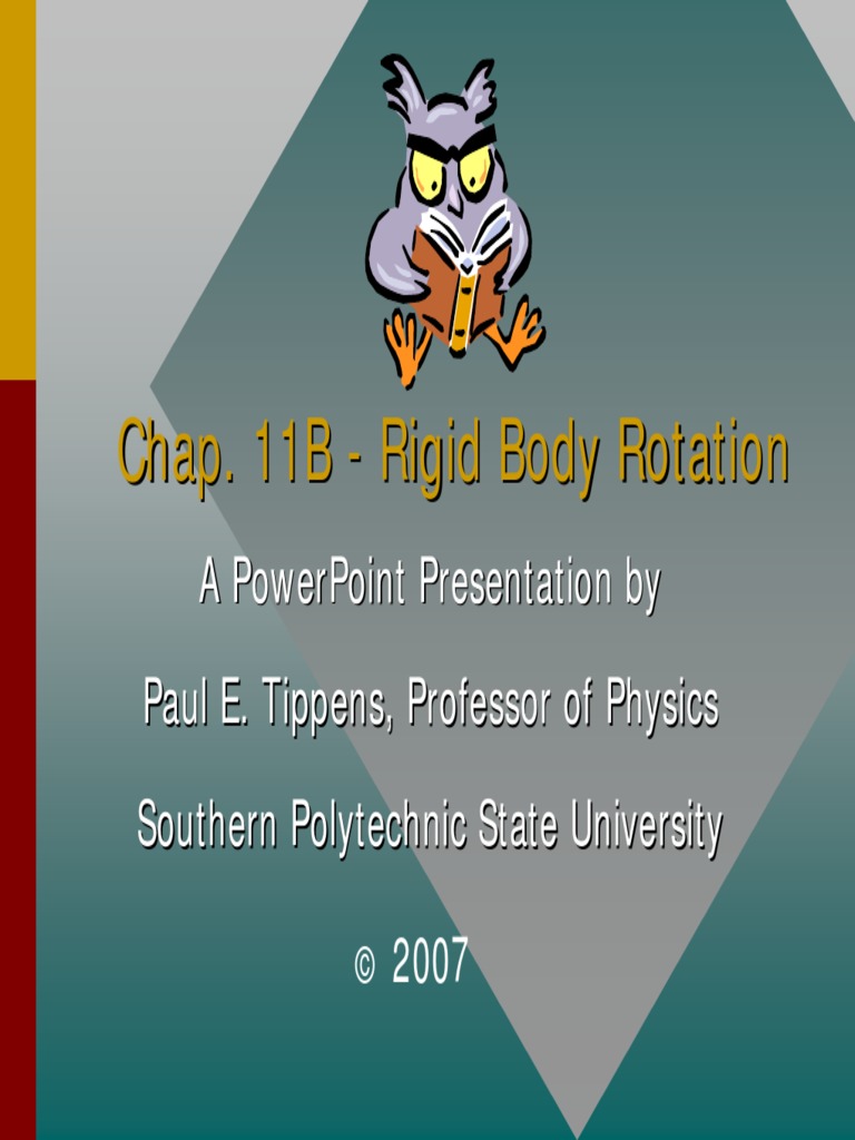 Chap. 11B - Rigid Body Rotation | PDF | Rotation Around A Fixed Axis ...
