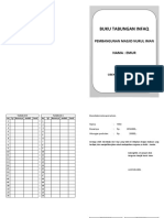 Buku Tabungan Infaq Masjid Nurul Iman