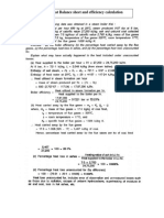 Boiler Heat Balance Sheet and Efficiency Calculation Calculation