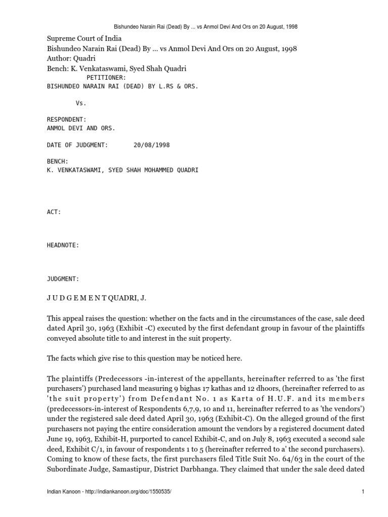Supreme Court Ruling on Property Title Dispute | PDF | Mortgage Law | Deed