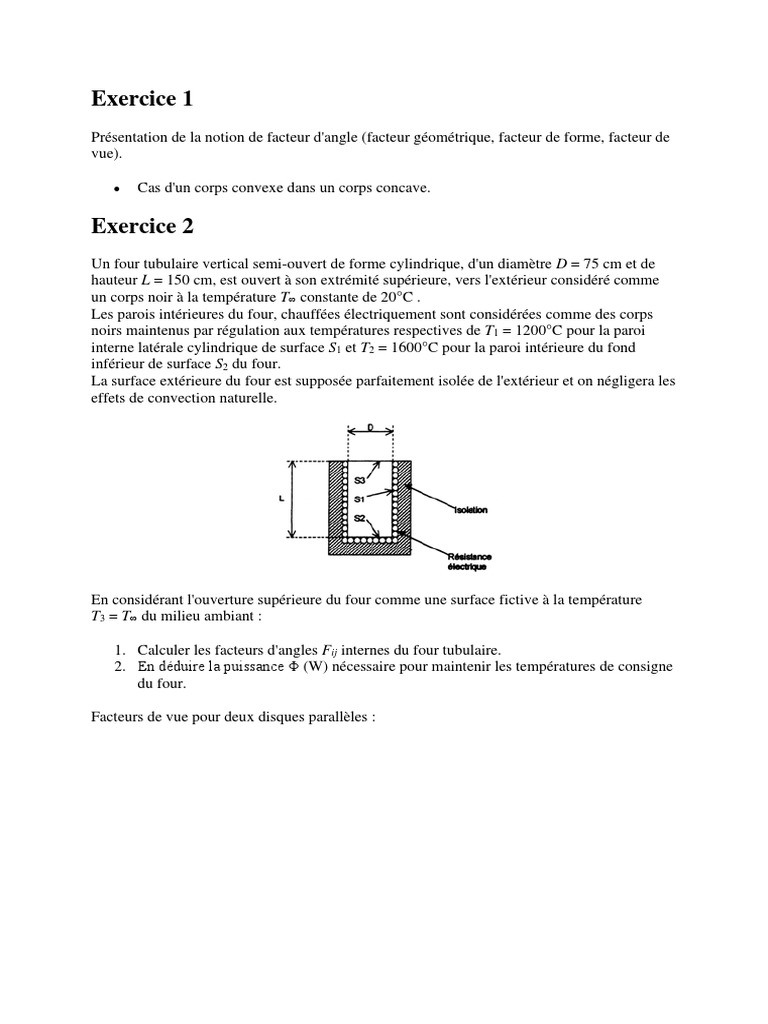 Exercice 1 Exercice 2 PDF Transfert thermique Convection — free download