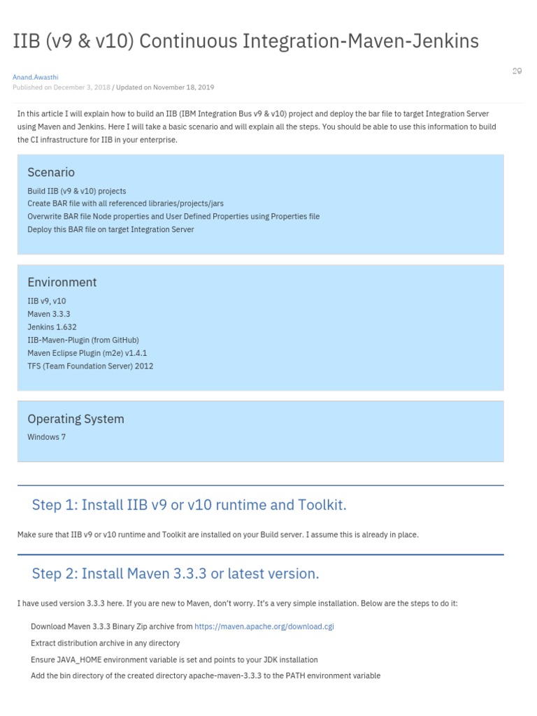 IIB CI Setup with Maven & Jenkins | PDF | Library (Computing) | Software  Repository