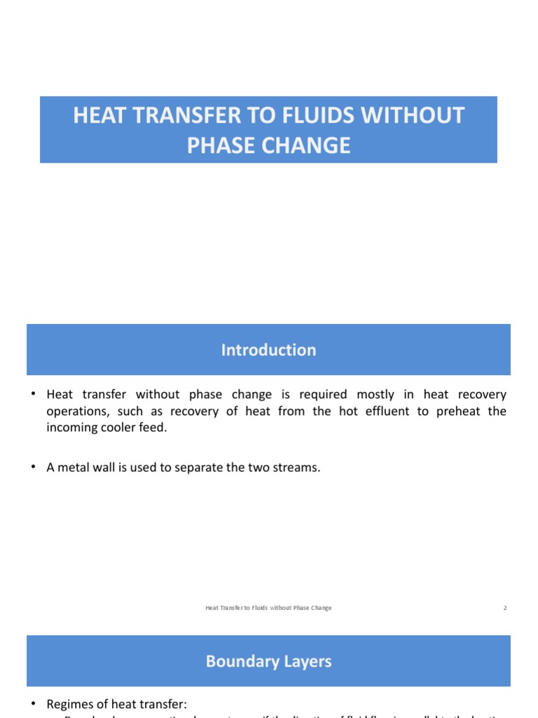 Heat Transfer To Fluids Without Phase Change | PDF | Boundary Layer ...