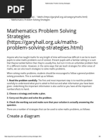 Mathematics Problem Solving Strategies