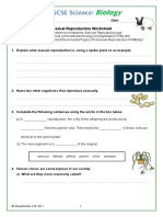 Asexual Reproduction Worksheet Final