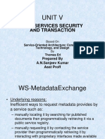 Unit V: Web Services Security and Transaction
