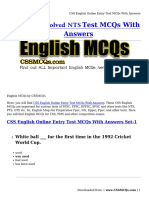 Important NTS Solved English MCQs With Answers SET-1