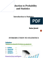 Lecture 1 Introduction To Probability and Statistics
