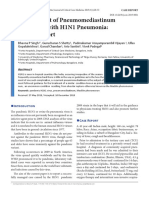 Management of Pneumomediastinum Associated With H1N1 Pneumonia: A Case Report