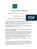 Programa Dâº Procesal I.2. Especial PDF