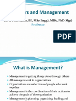 Managers and Management: Dr. G C Mohanta, Be, MSC (Engg), Mba, PHD (MGT)