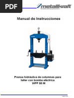 Prensa Hidraulica Con Cilindro Fijo Motorizada Aslak Metalkraft WPP 50 M Trifasico 1.5 KW Ref. 4003050 0