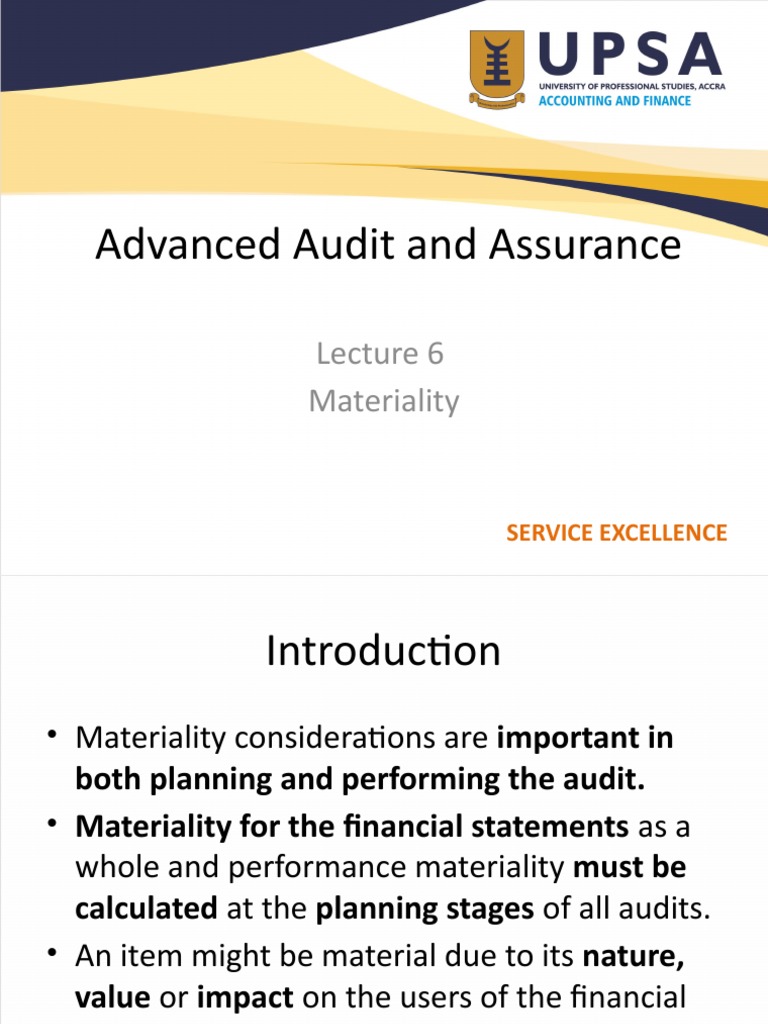 Audit Materiality Essentials | PDF | Financial Audit | Audit