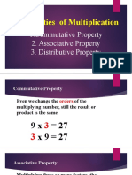 Properties of Multiplication - Commutative, Associative & Distributive