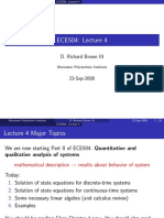 ECE504 Lecture 4: State Equations for Discrete and Continuous Systems