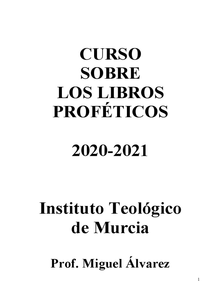 Libros Profeticos 2021 Pdf Profecía Profeta