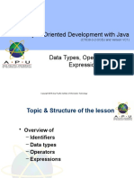 2.1-Datatype, Operators, Expression - PPT in Java