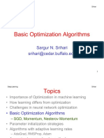 Basic Optimization Algorithms: Sargur N. Srihari Srihari@cedar - Buffalo.edu