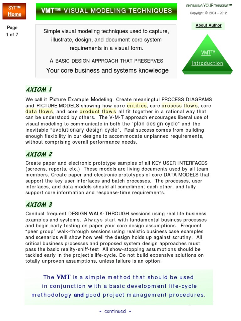 Your Core Business and Systems Knowledge: Axiom 1 | PDF | Lean ...