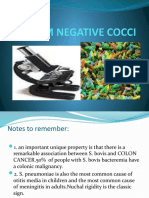 Gram Negative Cocci Gram Positive Bacilli