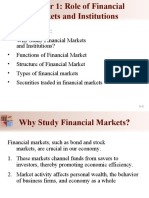 Role of Financial Markets and Institutions