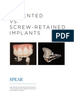 Spear's Cemented vs Screw-Retained Implants