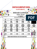 Hugutan Elementary School: Home-Based Class Program